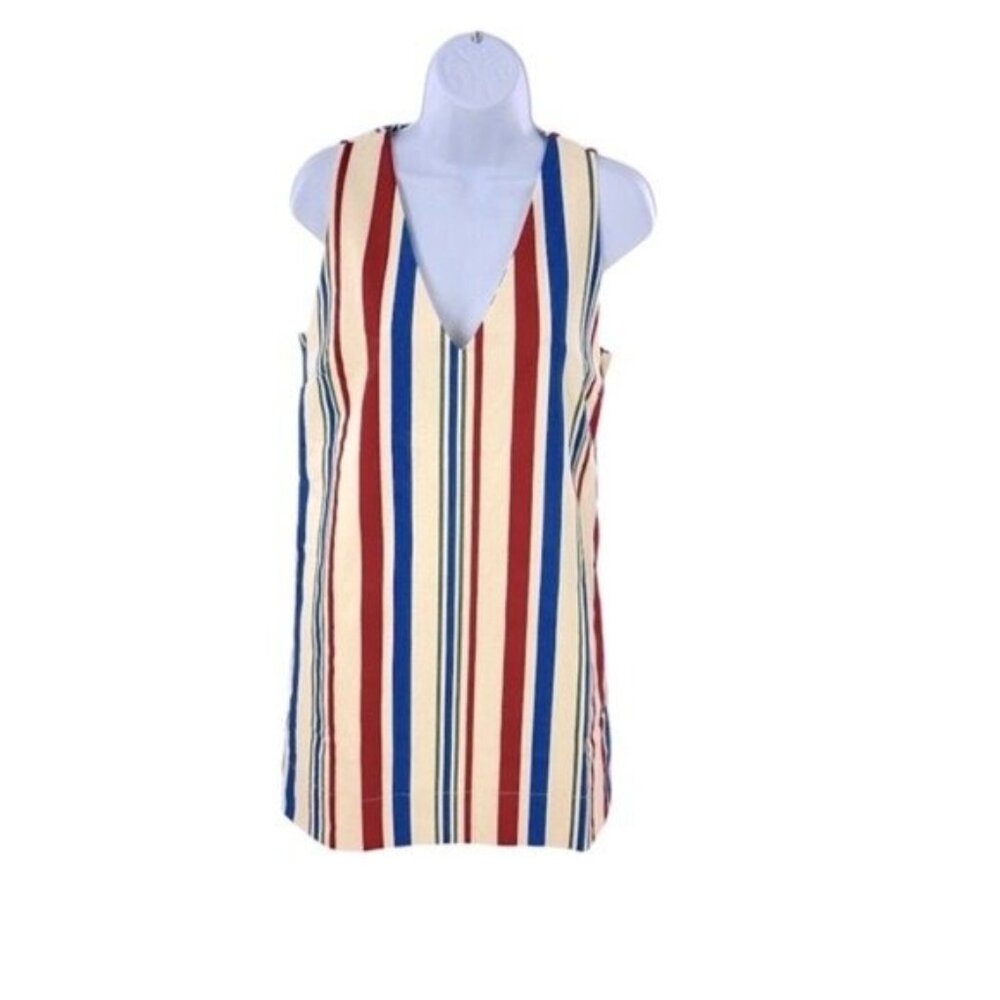 Pomander Place | NEW Americana Stripe Kira V-neckline Mini Dress Size M - Picture 5 of 12